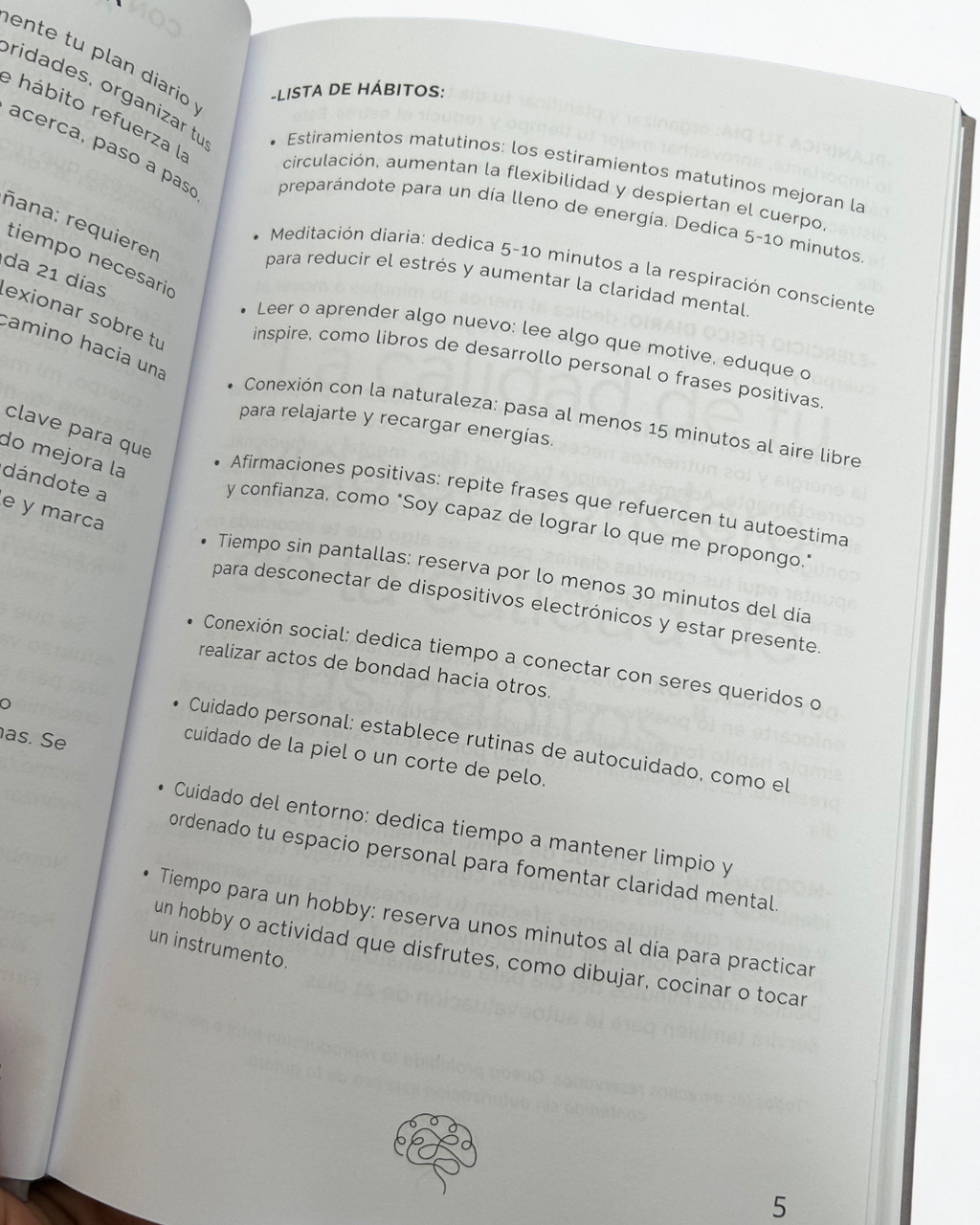 AGENDA DE HÁBITOS (atemporal): el cambio empieza aquí