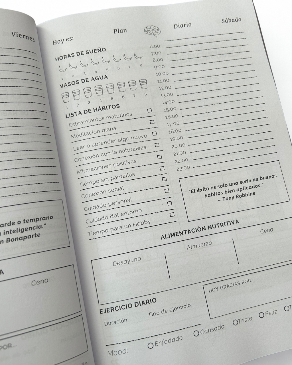 AGENDA DE HÁBITOS (atemporal): el cambio empieza aquí